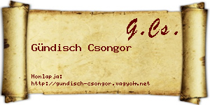 Gündisch Csongor névjegykártya